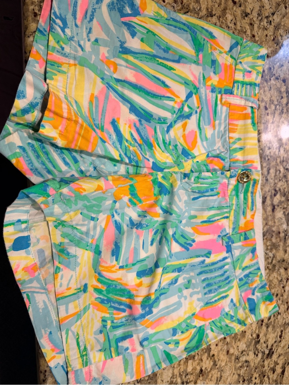 Lily Pulitzer Callahan Multi-Color Tropical Print Bermuda Shorts 3 inch